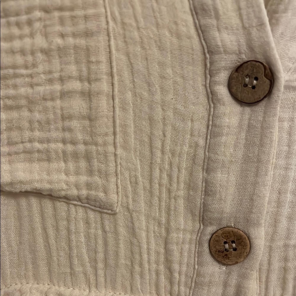 Cream Button-Down Tunic - Picture 3 of 5